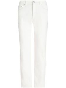 ETRO jean droit à motif en jacquard - Blanc