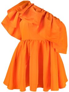 Alexander McQueen robe courte à volants - Orange