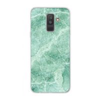 Groen marmer: Samsung Galaxy A6 Plus (2018) Transparant Hoesje