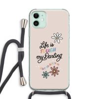 Tough Life: iPhone 11 Transparant Hoesje met koord
