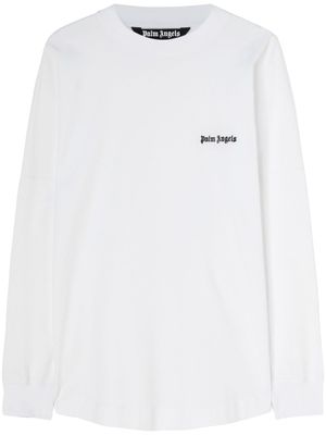 Palm Angels t-shirt à logo brodé - Blanc