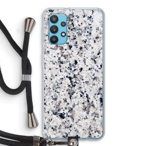 Gespikkelde marmer: Samsung Galaxy A32 4G Transparant Hoesje met koord
