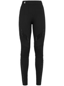 Philipp Plein legging à ornements en cristal - Noir