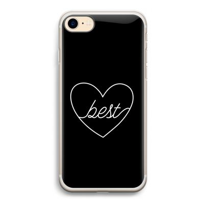 Best heart black: iPhone 7 Transparant Hoesje