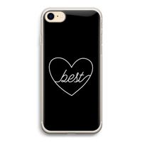Best heart black: iPhone 7 Transparant Hoesje