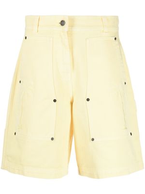 Palm Angels short à motif palmier brodé - Jaune
