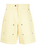 Palm Angels short à motif palmier brodé - Jaune