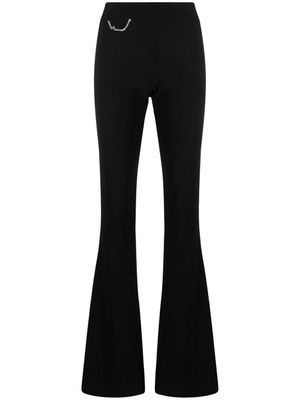 DSQUARED2 pantalon évasé à logo - Noir