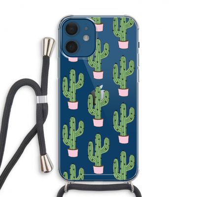 Cactus Lover: iPhone 12 Transparant Hoesje met koord
