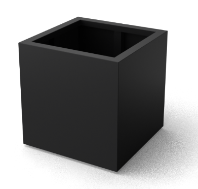 Quadrus vierkante Aluminium plantenbakken Lengte: 700 Breedte: 700 Hoogte: 700 - Geroba