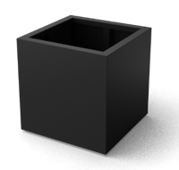Quadrus vierkante Aluminium plantenbakken Lengte: 700 Breedte: 700 Hoogte: 700 - Geroba