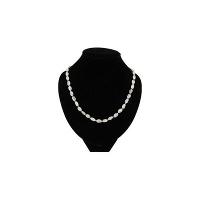 Maansteen regenboog collier ovaal - 48 cm - wit - 48 cm