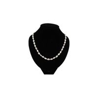 Maansteen regenboog collier ovaal - 48 cm - wit - 48 cm - thumbnail