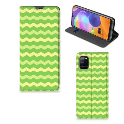 Samsung Galaxy A31 | Hoesje met Magneet | Waves Green