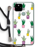 Sanseveria: Pixel 5 Transparant Hoesje met koord
