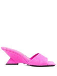 The Attico mules Cheope 75 mm en daim - Rose