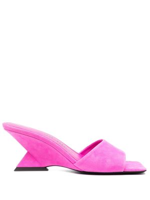 The Attico mules Cheope 75 mm en daim - Rose
