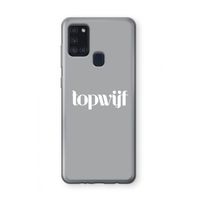 Topwijf Grijs Wit: Samsung Galaxy A21s Transparant Hoesje