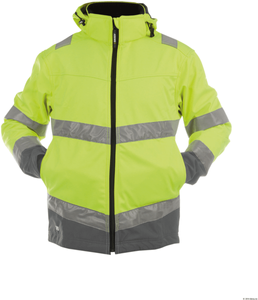 dassy softshell jas malaga fluo-oranje/flessengroen s