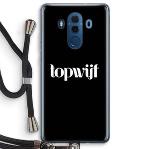 Topwijf Zwart: Huawei Mate 10 Pro Transparant Hoesje met koord