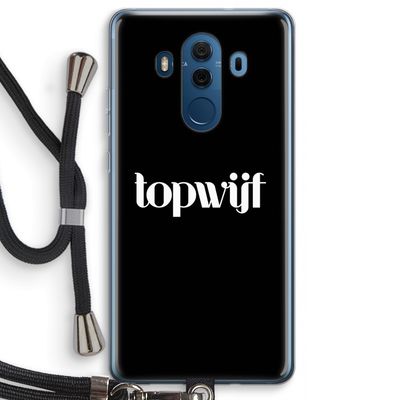 Topwijf Zwart: Huawei Mate 10 Pro Transparant Hoesje met koord