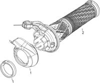Sram draaiversteller "gx" twist grip shifter gx 11-sp black