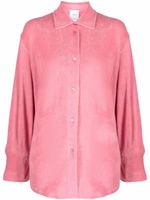 Patou chemise boutonnée à fini éponge - Rose