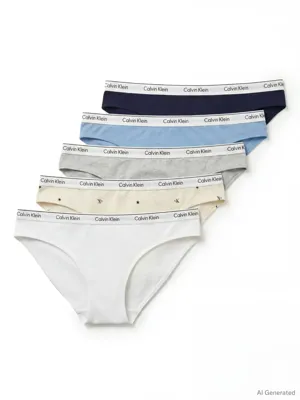 Calvin Klein 5-pack lage Slips dames - Low Rise - Katoenen dames mini slips - Dames onderbroeken