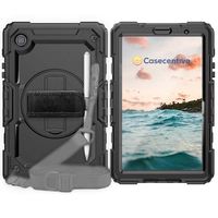 Casecentive Handstrap Pro Hardcase met handvat Galaxy Tab A7 Lite 8.7 2020 zwart