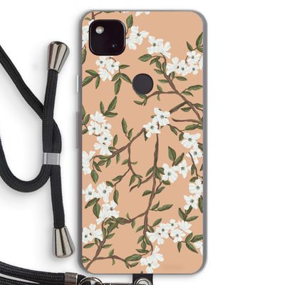 Blossoming spring: Pixel 4a 5G Transparant Hoesje met koord