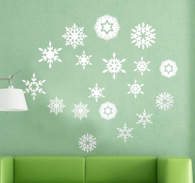 Sneeuwvlokjes winter kerst sticker