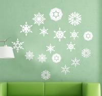 Sneeuwvlokjes winter kerst sticker