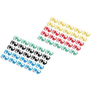 Digitus A-CC-M A-CC-M Gekleurde clips voor patchkabel Geel, Groen, Rood, Zwart, Blauw