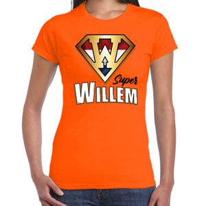 Super Willem t-shirt oranje voor dames - Koningsdag shirts 2XL  -