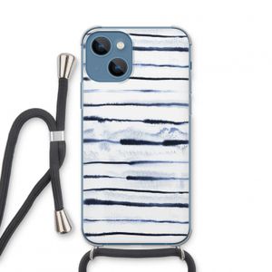 Ink Stripes: iPhone 13 mini Transparant Hoesje met koord
