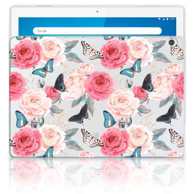 Lenovo Tab M10 | Siliconen hoesje | Butterfly Roses