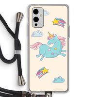 Vliegende eenhoorn: OnePlus 9 Transparant Hoesje met koord