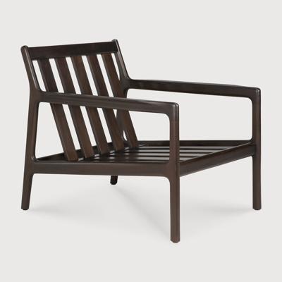 Ethnicraft Fauteuil 'Jack' Gevernist Mahoniehout, kleur Donkerbruin