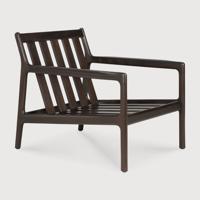 Ethnicraft Fauteuil 'Jack' Gevernist Mahoniehout, kleur Donkerbruin