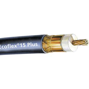 SSB Electronic 6043 Coaxkabel Buitendiameter: 14.60 mm Ecoflex15 Plus 50 Ω 90 dB Zwart per meter