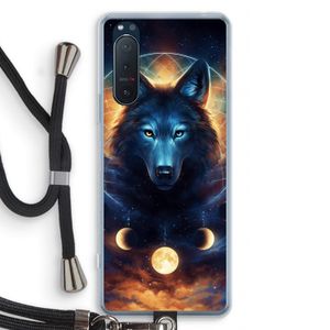 Wolf Dreamcatcher: Sony Xperia 5 II Transparant Hoesje met koord