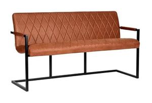 LABEL51 Eetkamerbank 'Denmark', 155cm, kleur Cognac