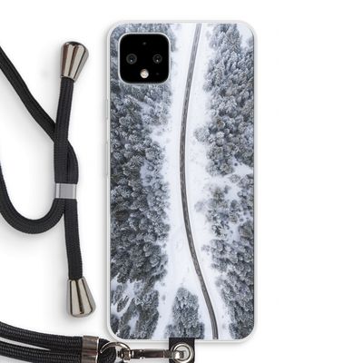 Snøfall: Pixel 4 XL Transparant Hoesje met koord