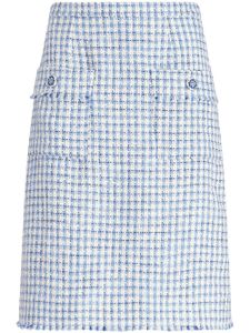 ETRO tweed sheath midi skirt - Bleu