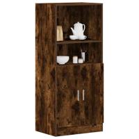 Keukenkast 57x41,5x131,5 cm bewerkt hout gerookt eikenkleurig