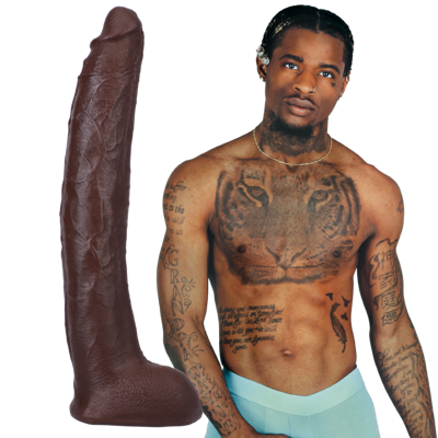 Doc Johnson Damion Dayski - Realistic ULTRASKYN Dildo - 12 / 30 cm - Chocolade