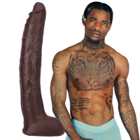 Doc Johnson Damion Dayski - Realistic ULTRASKYN Dildo - 12 / 30 cm - Chocolade