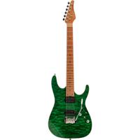 Fazley Sunrise Series Seawave Transparent Green elektrische gitaar met deluxe gigbag