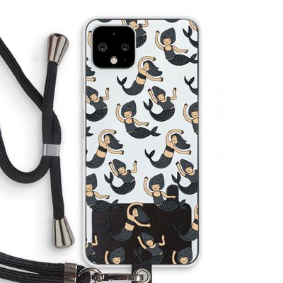 Zeemeermin: Pixel 4 Transparant Hoesje met koord