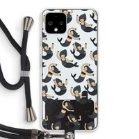 Zeemeermin: Pixel 4 Transparant Hoesje met koord